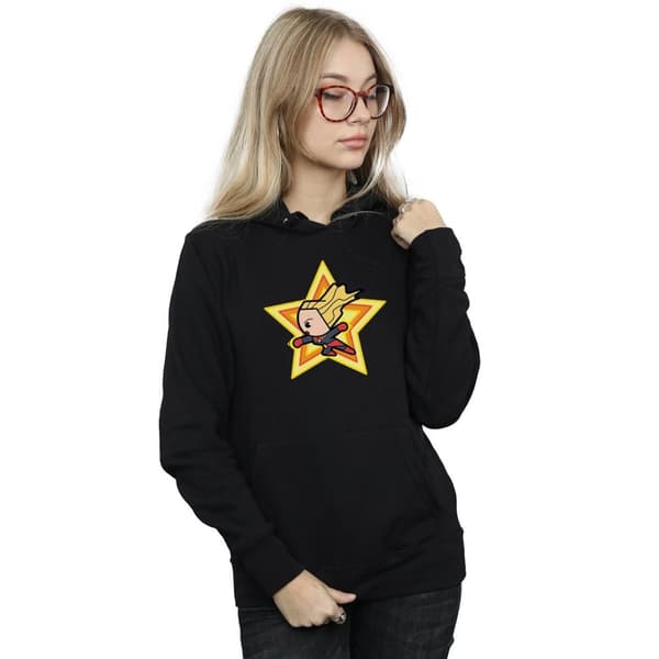 Marvel Womens/Ladies Kawaii Captain Marvel Hoodie