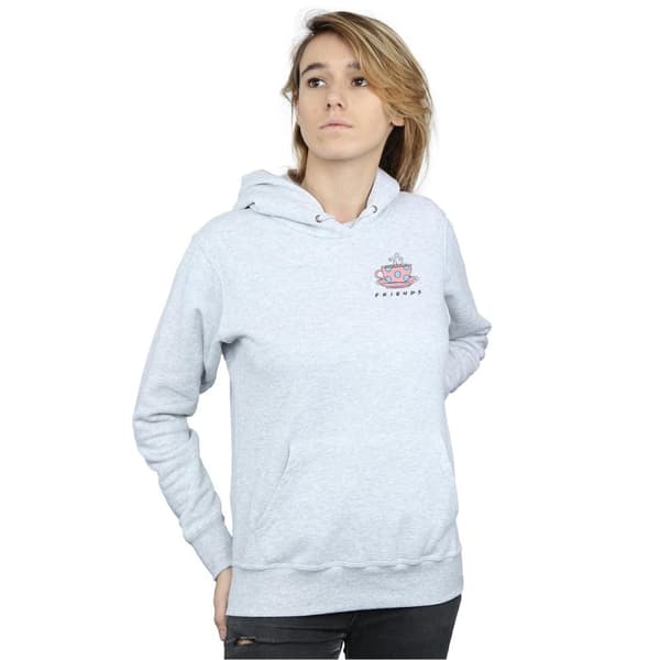 Friends Womens/Ladies Coffee Cup Breast Print Hoodie
