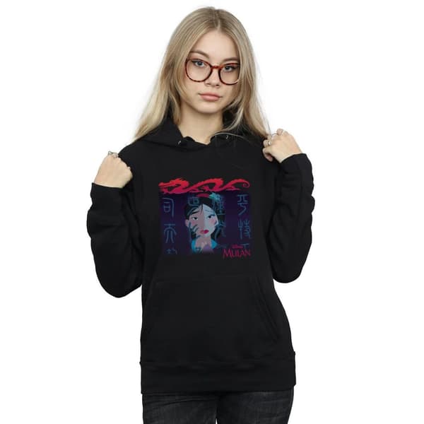 Disney Womens/Ladies Mulan Geisha Face Hoodie