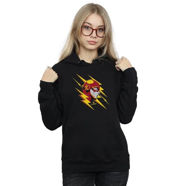 DC Comics Kvinnor/Ladies The Flash Lightning Portrait Hoodie
