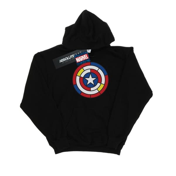 Marvel Kapuschongtröja - dam/dam Captain America Stained Glass Shield