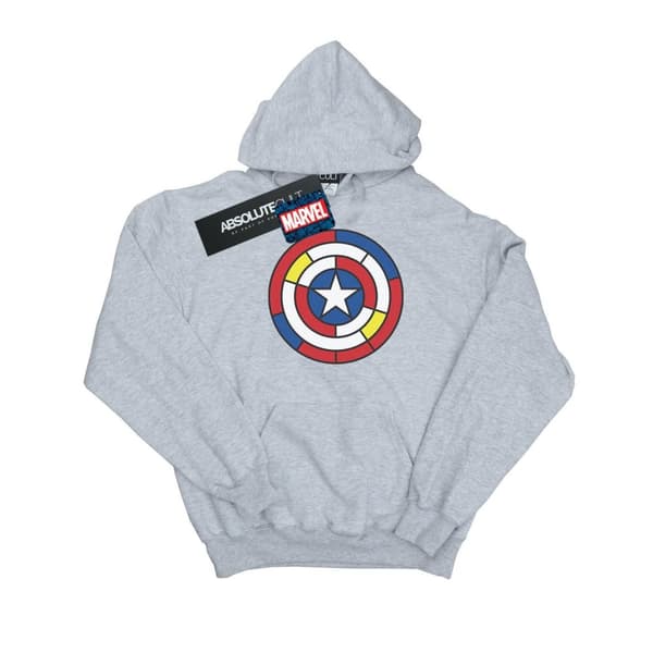 Marvel Kapuschongtröja - dam/dam Captain America Stained Glass Shield