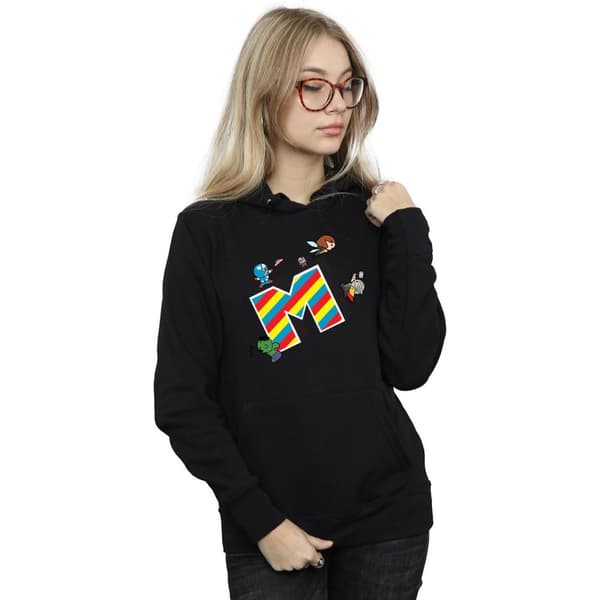 Marvel Huvtröja för kvinnor/damer Kawaii M Is For Marvel