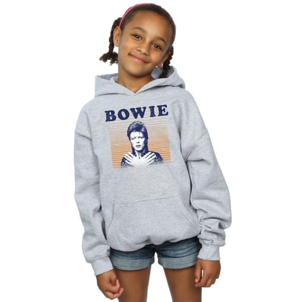 David Bowie Girls Orange Stripes Hoodie