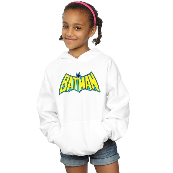 DC Comics Batman Retro Logo-huvtröja för flickor