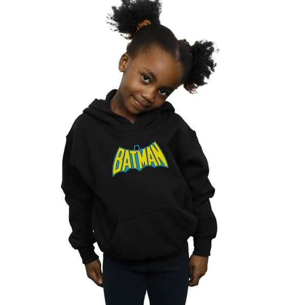 DC Comics Batman Retro Logo-huvtröja för flickor
