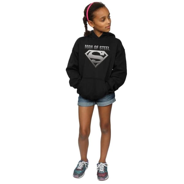 DC Comics Girls Superman Man Of Steel Shield Hoodie