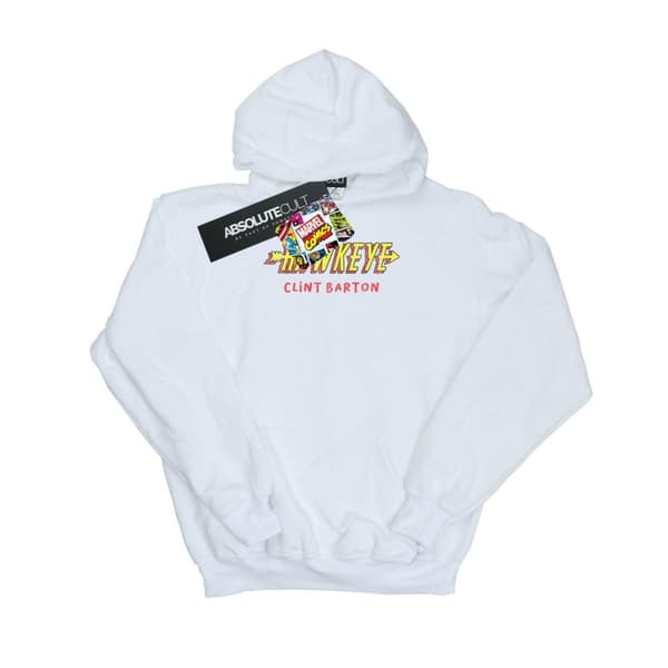 Marvel Girls Hawkeye AKA Clint Barton Hoodie White 9-11 Years