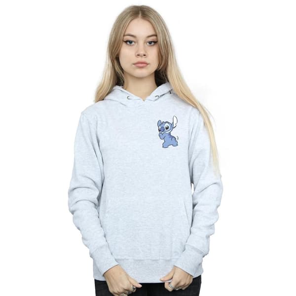 Disney Womens/Ladies Lilo And Stitch Stitch Backside Breast Print Hoodie