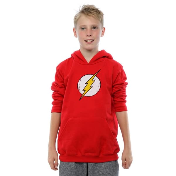 DC Comics Boys Flash Distressed Logo Hoodie