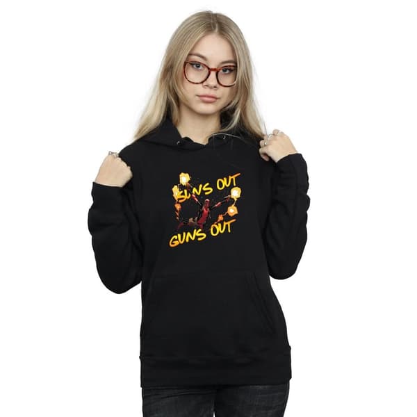 Marvel Womens/Ladies Deadpool Sun´s Out Guns Out Hoodie