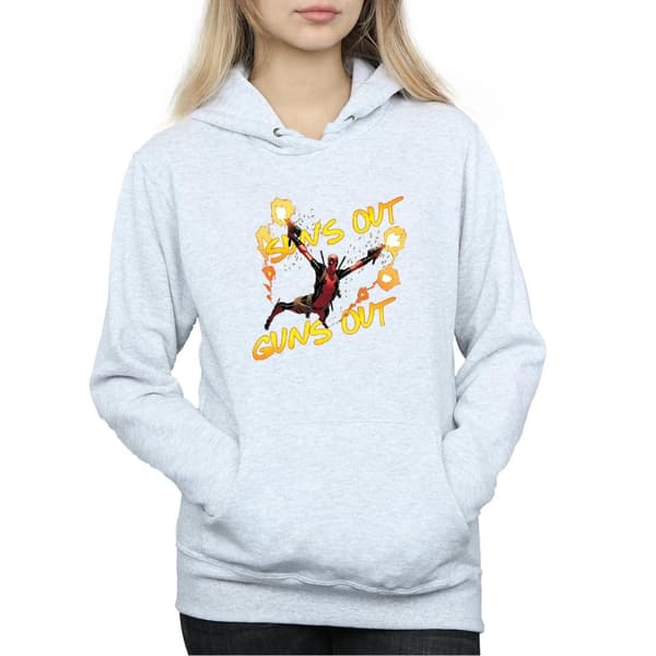 Marvel Womens/Ladies Deadpool Sun´s Out Guns Out Hoodie