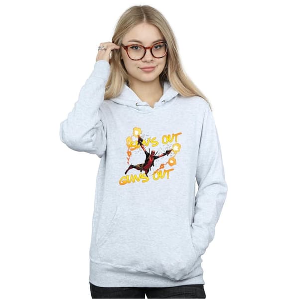 Marvel Womens/Ladies Deadpool Sun´s Out Guns Out Hoodie