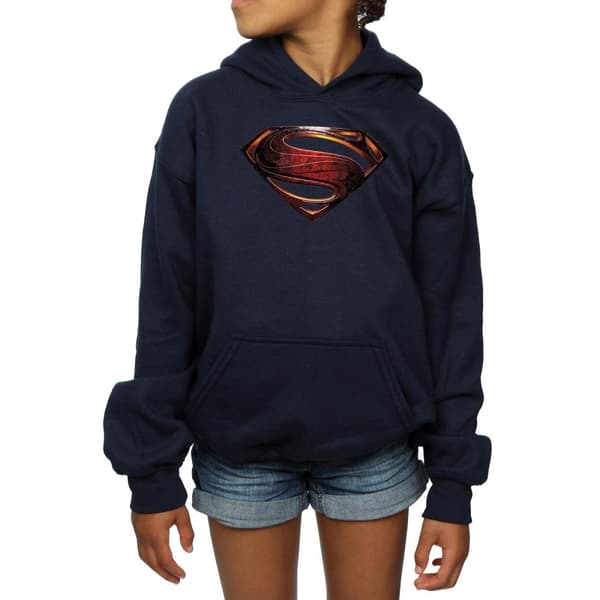 DC Comics Justice League Movie Superman Emblem Hoodie för tjejer