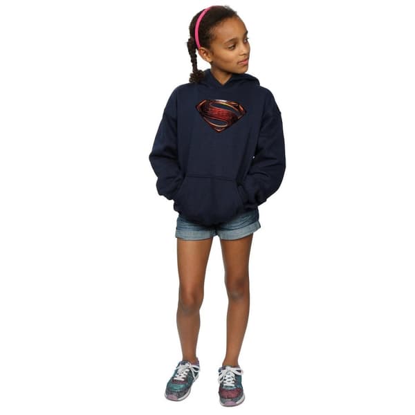 DC Comics Justice League Movie Superman Emblem Hoodie för tjejer