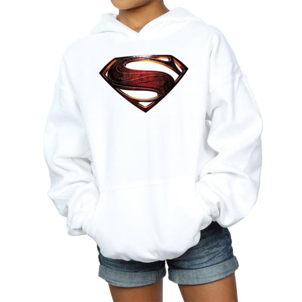 DC Comics Justice League Movie Superman Emblem Hoodie för tjejer
