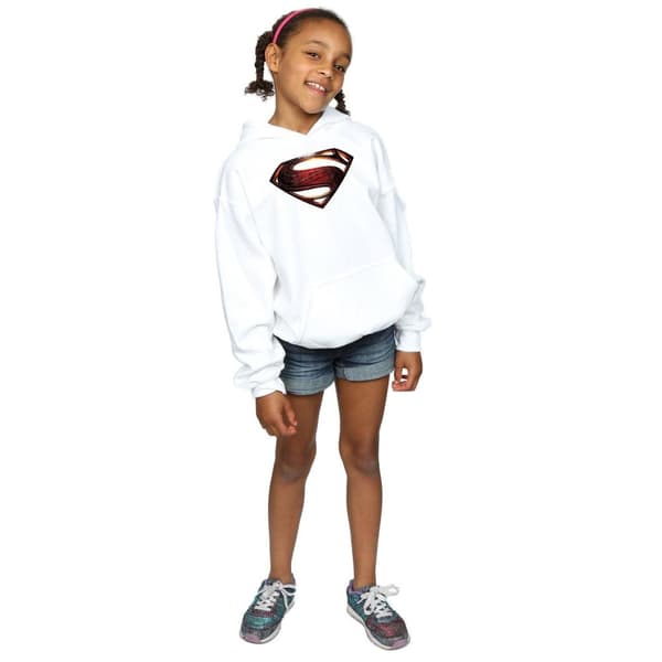 DC Comics Justice League Movie Superman Emblem Hoodie för tjejer
