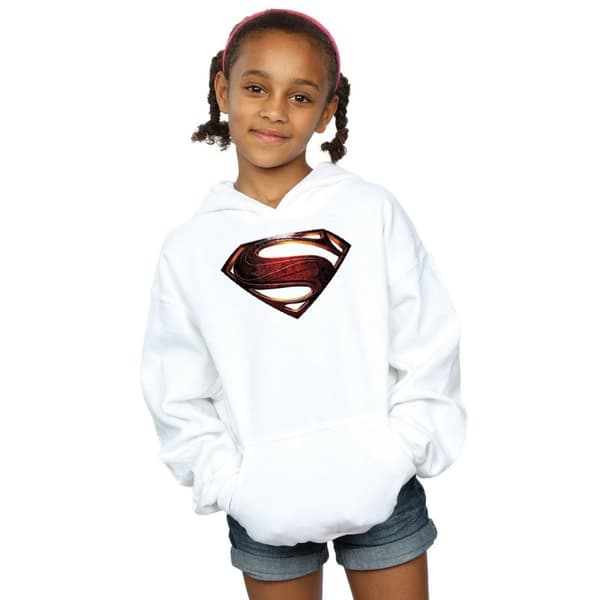 DC Comics Justice League Movie Superman Emblem Hoodie för tjejer