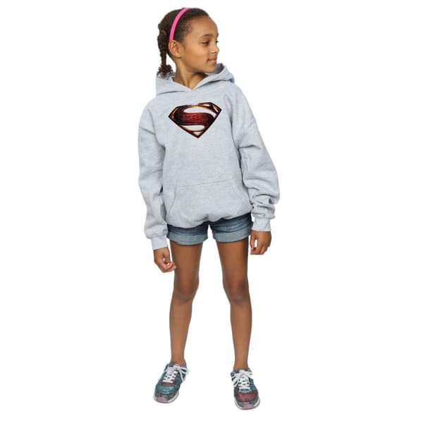 DC Comics Justice League Movie Superman Emblem Hoodie för tjejer