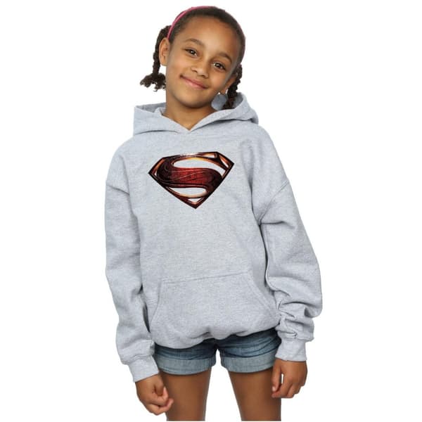 DC Comics Justice League Movie Superman Emblem Hoodie för tjejer