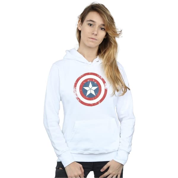 Marvel Kapten Amerika - inbördeskriget - dam/huvtröja med sköld