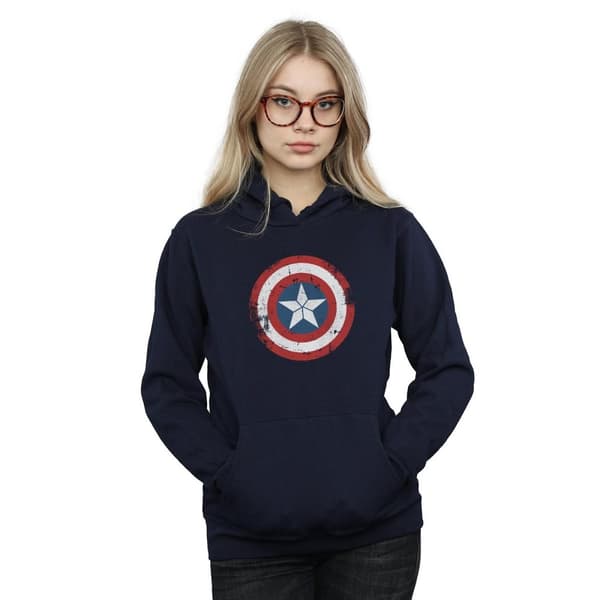 Marvel Kapten Amerika - inbördeskriget - dam/huvtröja med sköld