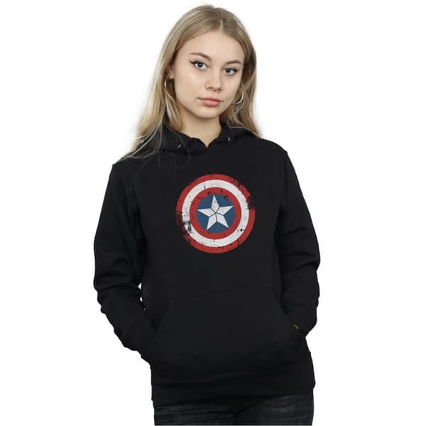 Marvel Kapten Amerika - inbördeskriget - dam/huvtröja med sköld