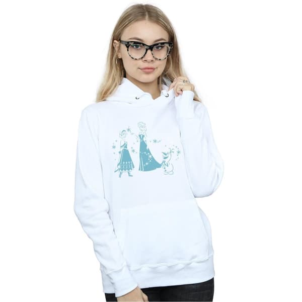 Disney Womens/Ladies Frozen Magic Snowflakes Hoodie