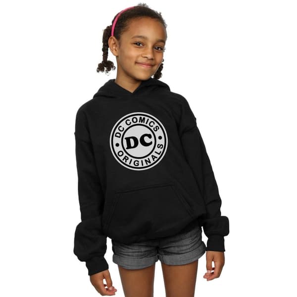 DC Comics DC Originals huvtröja med logotyp för flickor