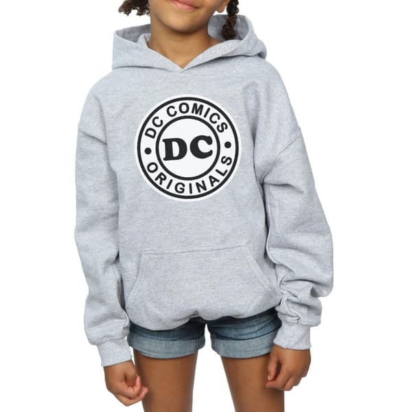 DC Comics DC Originals huvtröja med logotyp för flickor