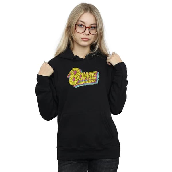 David Bowie Womens/Ladies Moonlight 90s Logo Hoodie