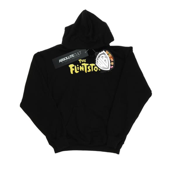 The Flintstones Womens/Ladies Original Logo Hoodie Black XXL