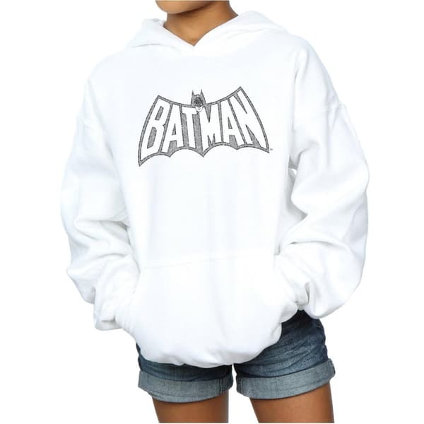 DC Comics Girls Batman Retro Crackle Logo Hoodie