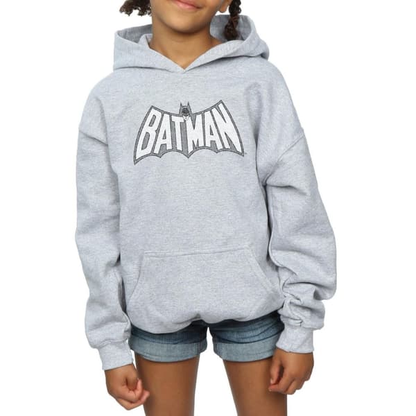 DC Comics Girls Batman Retro Crackle Logo Hoodie