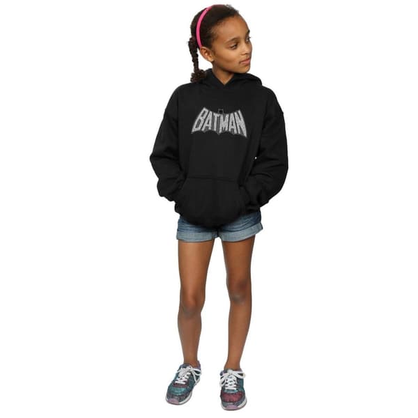 DC Comics Girls Batman Retro Crackle Logo Hoodie