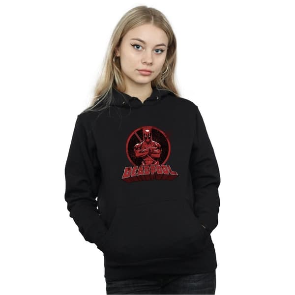 Marvel Huvtröja med logotyp och korsade armar från Deadpool - dam/dam