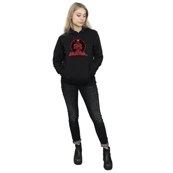 Marvel Womens/Ladies Deadpool Crossed Arms Logo Hoodie