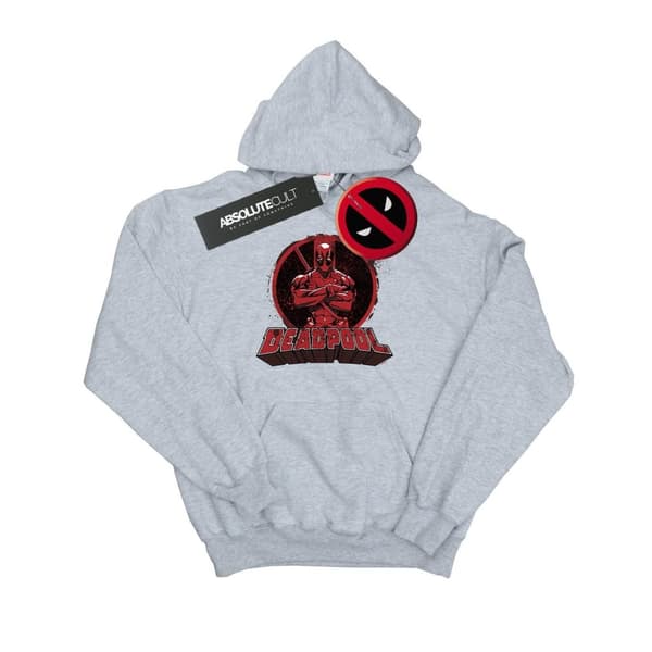 Marvel Womens/Ladies Deadpool Crossed Arms Logo Hoodie
