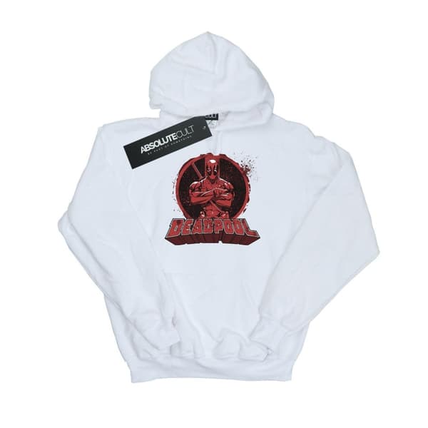Marvel Womens/Ladies Deadpool Crossed Arms Logo Hoodie