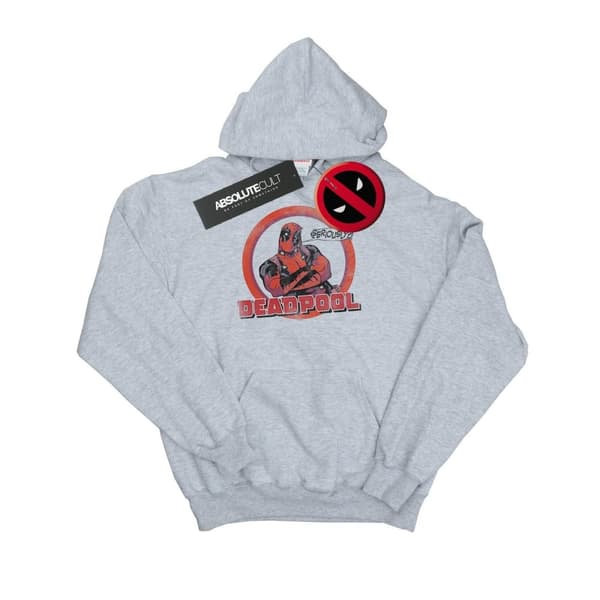 Marvel Womens/Ladies Deadpool Seriously Speech Bubble Hoodie Sports Grey XXL