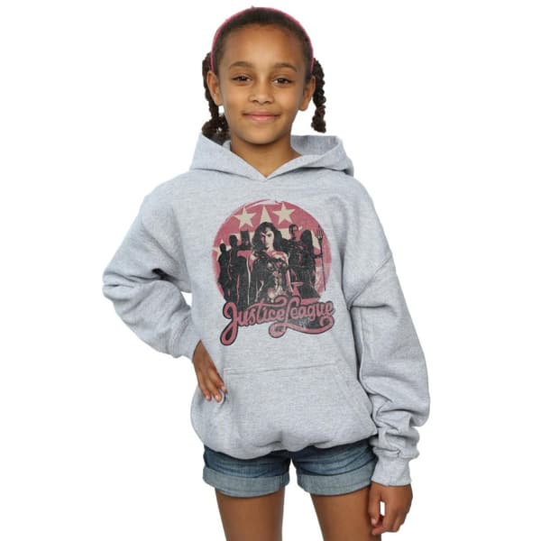 DC Comics Girls Justice League Movie Group Pose Hoodie