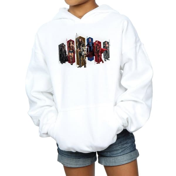 DC Comics Justice League Movie Team Hexagons-hoodie för tjejer