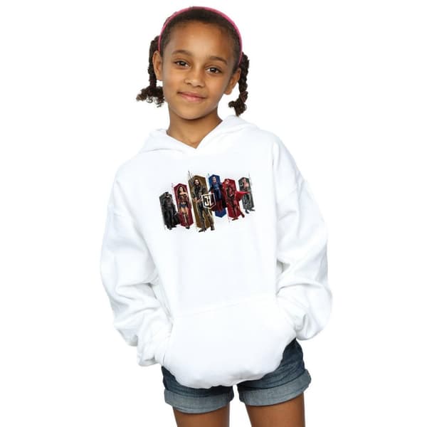 DC Comics Justice League Movie Team Hexagons-hoodie för tjejer