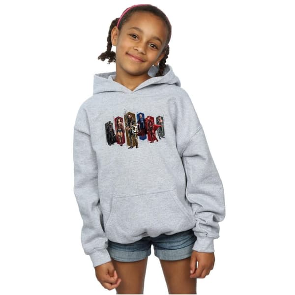 DC Comics Justice League Movie Team Hexagons-hoodie för tjejer