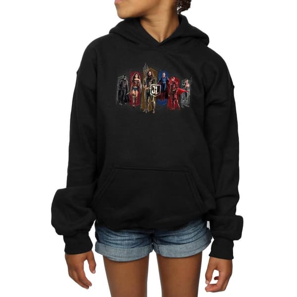 DC Comics Justice League Movie Team Hexagons-hoodie för tjejer