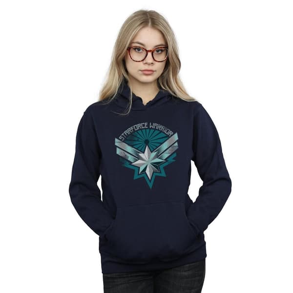 Marvel Kapten Marvel Starforce Warrior-hoodie för damer/kvinnor