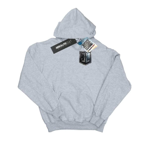 DC Comics Girls Justice League Movie Shield Faux Pocket Hoodie