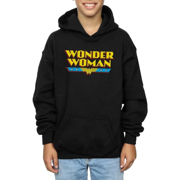 DC Comics Pojkar Wonder Woman Text Logo Hoodie