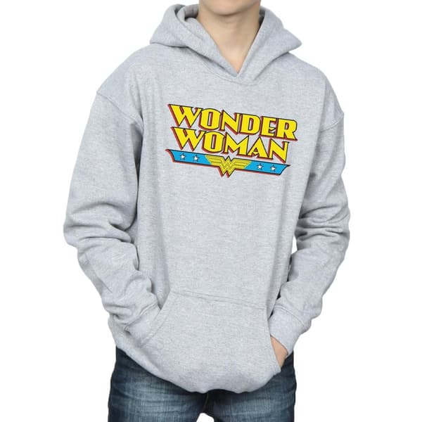 DC Comics Pojkar Wonder Woman Text Logo Hoodie