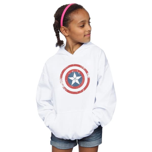 Marvel Girls Captain America Civil War Distressed Shield Hoodie